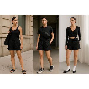 Lululemon High Waisted Rise Women 8 Cuffed Shorts Athleisure Utility